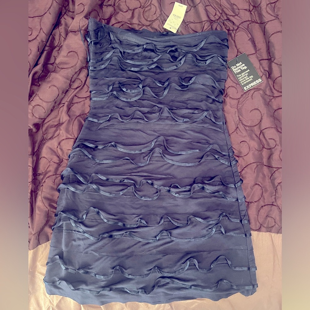 Express mini dress. US size XS. Navy blue. NWT.